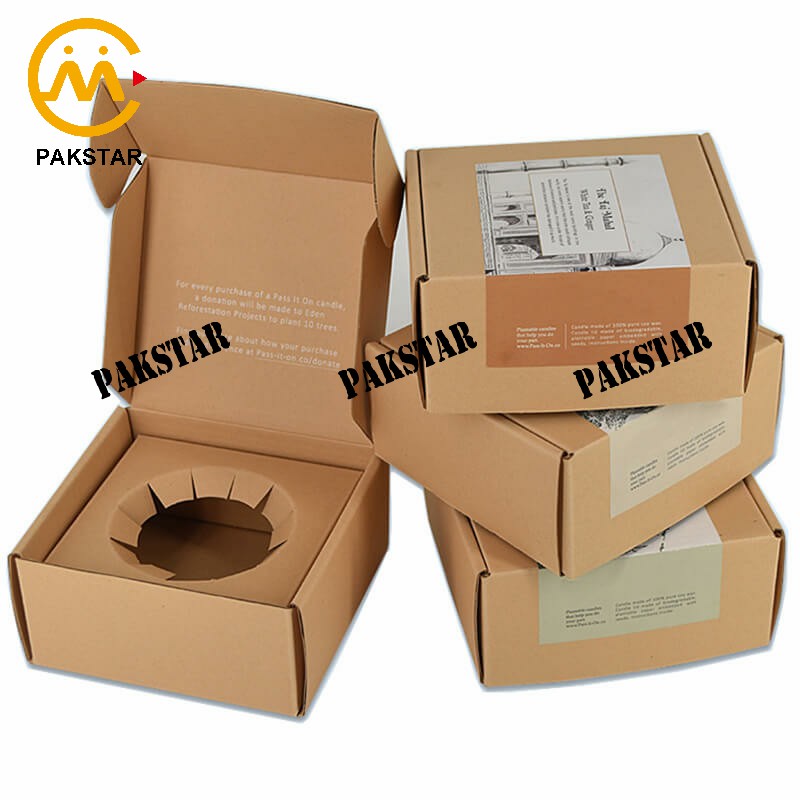 Custom logo carton candle box packaging for shipping