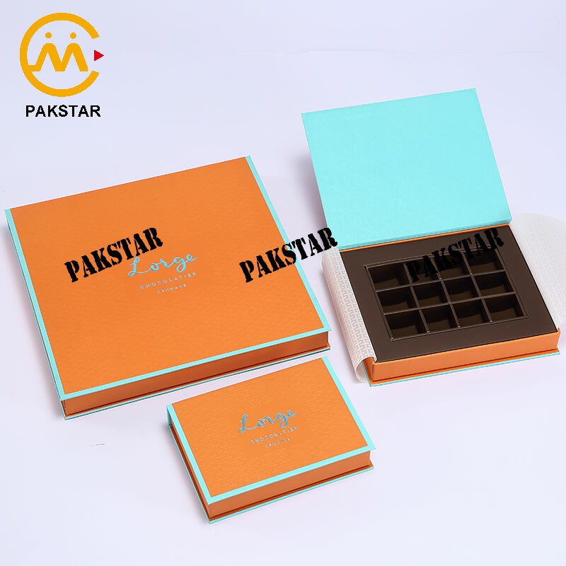 Custom book shaped chocolate gift packaging box