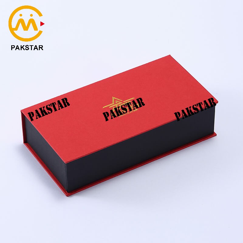 Luxury book style chocolate gift packing box with dividers