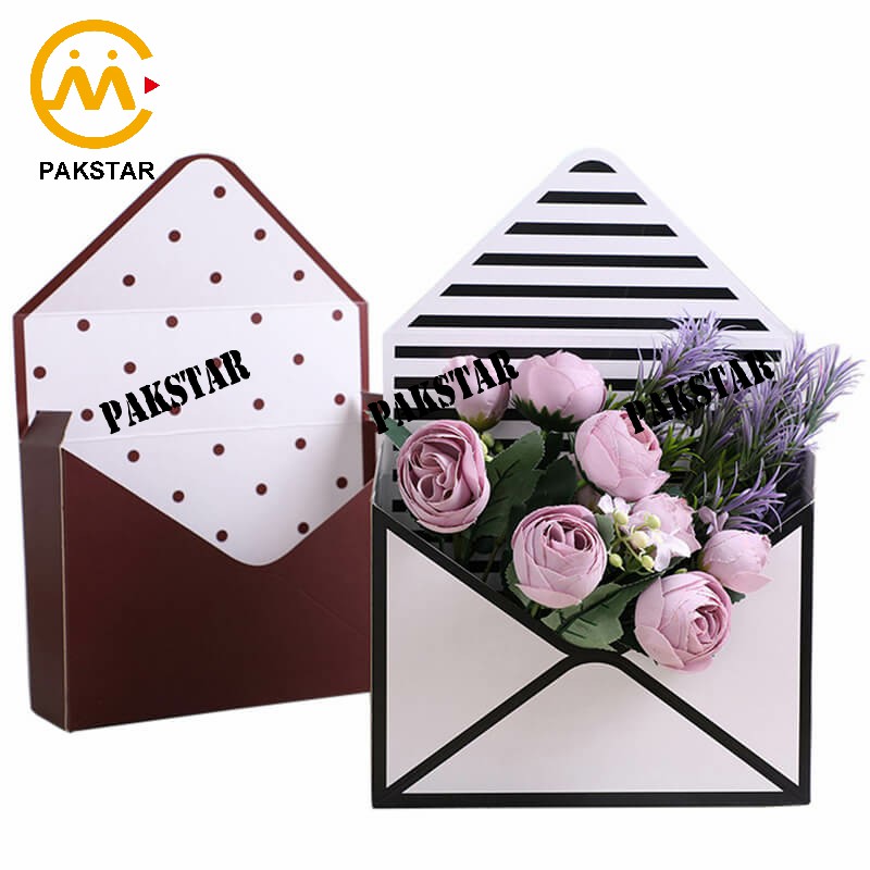 Custom wholesale rose packing envelope flower gift packaging box