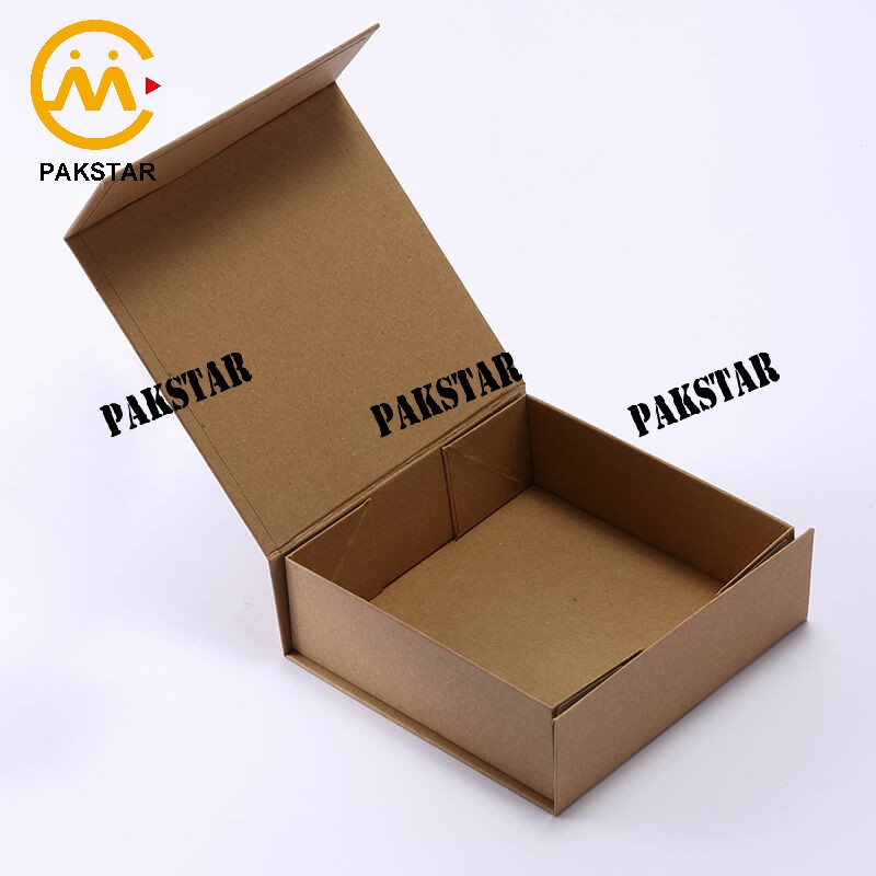 Custom Kraft folding magnetic box with magnetic flap