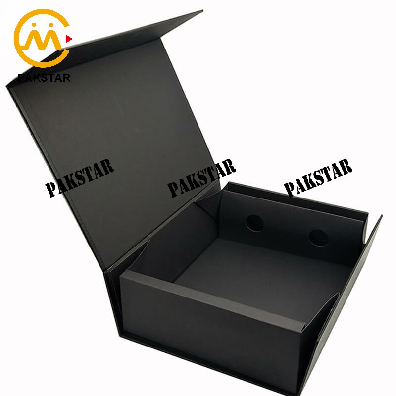 Custom paper foldable magnetic wine gift box