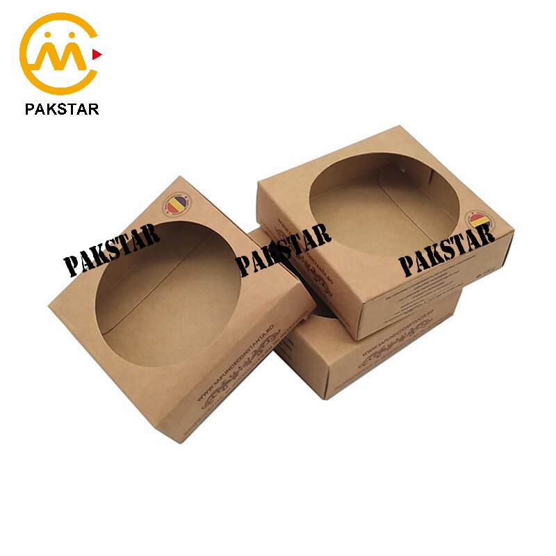 Custom logo printed Kraft paper soap packaging box