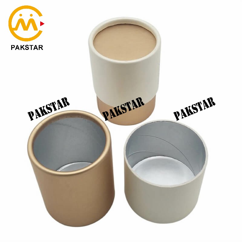 Custom paper food packing tube cylinder tea packaging