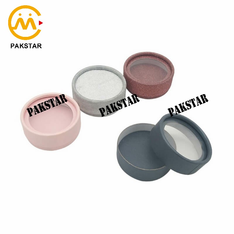 Wholesale custom eyelash packaging small round box with window
