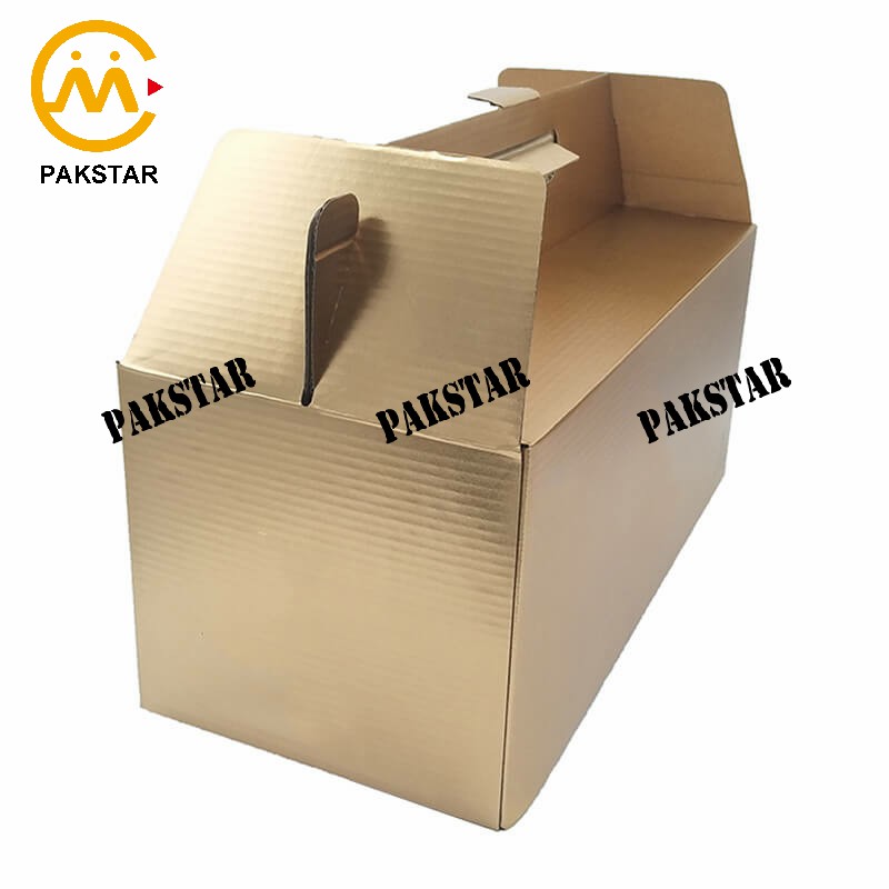 Custom printed cardboard corrugated gable metalized box