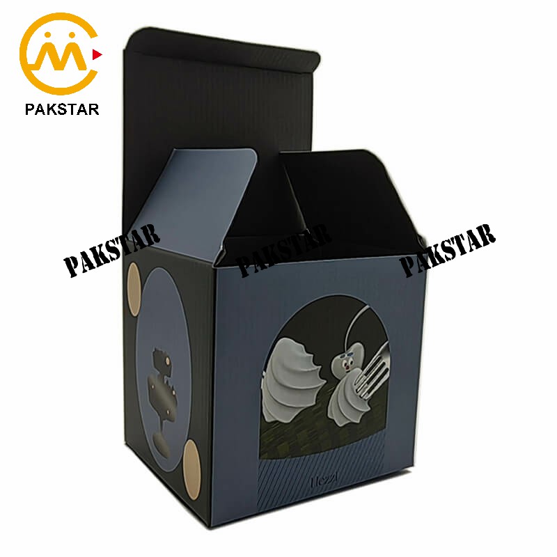 Custom folding corrugated box for product packaging